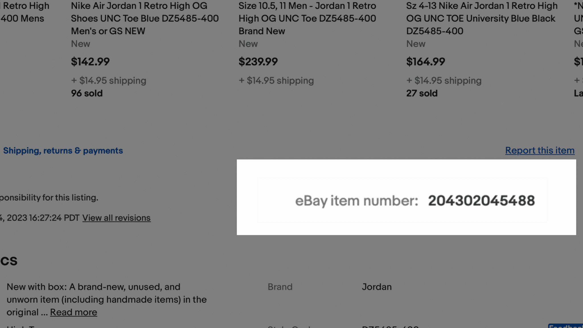 eBay item number yang perlu anda tahu