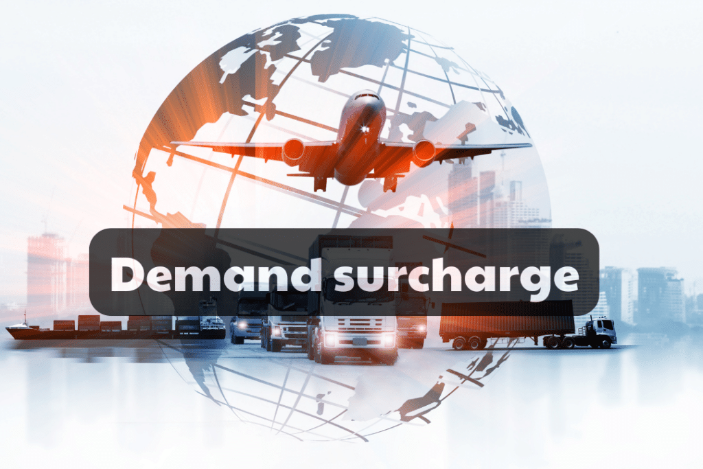 Caj tambahan iaitu Demand Surcharge - Servis Penghantaran ke Luar Negara